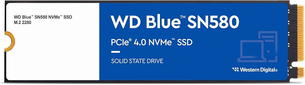 WD Blue SN580 WDS100T3B0E 4150/4150 MB/S 1 TB M.2 NVMe SSD