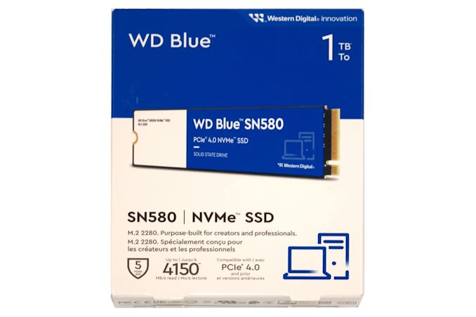 WD Blue SN580 WDS100T3B0E 4150/4150 MB/S 1 TB M.2 NVMe SSD